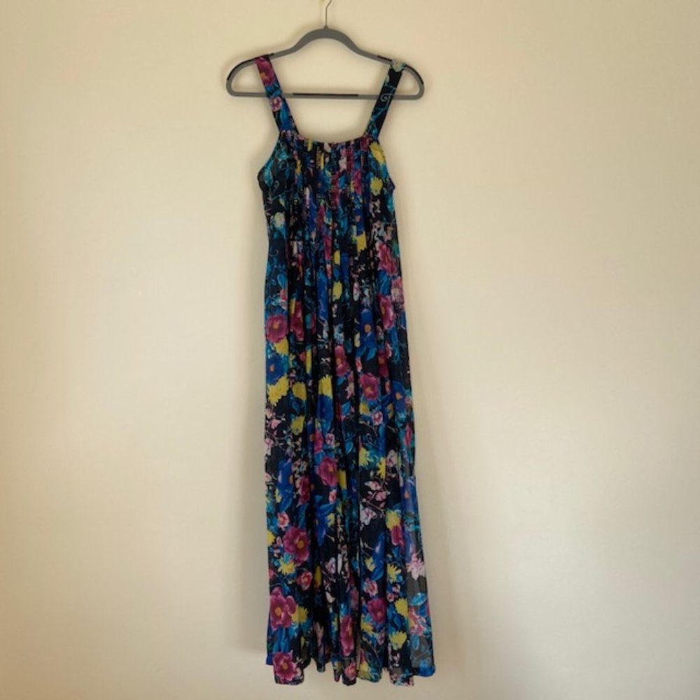 Floral print maxi sun dress